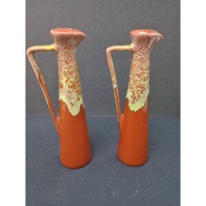 Vintage MCM Brown Drip Glaze Winart Pottery Mint Condition No Stoppers